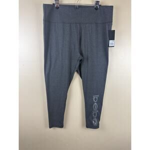 bebe Women's Gray Sequin Legging Size 3X NWT Sport Activewear